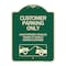 Signmission Customer Parking Unauthorized Vehicles Towed Owner Expense Aluminum Sign, 18" L, 24" H, G-1824-24205 A-DES-G-1824-24205 - alternate 1